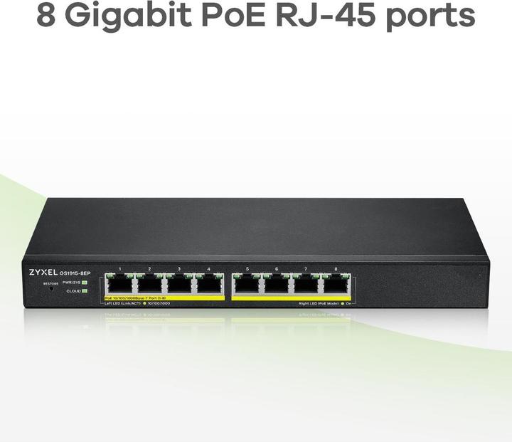 Produktbild Zyxel GS1915-8EP (8 Ports)