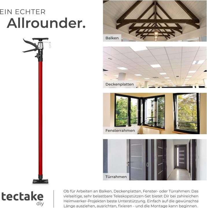 Actual product image tectake Construction support (2900 mm)