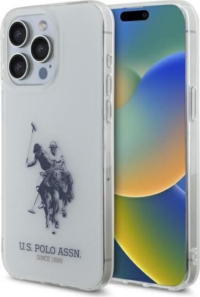 Actual product image U.S. Polo US Polo USHCP15XTPUHRBH iPhone 15 Pro Max 6.7 white Shiny Big Logo (Apple iPhone 15 Pro Max)