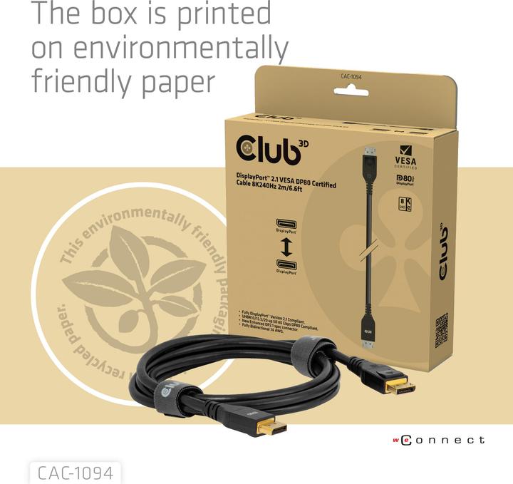 Produktbild Club 3D DisplayPort  — DisplayPort (2 m)