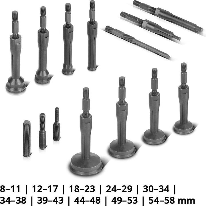 Actual product image Stahlwerk Base hole inner bearing puller set