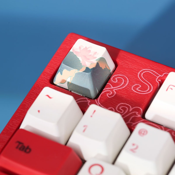 Immagine prodotto Varmilo VEA108 Tastiera da gioco Koi, MX-Brown, LED bianco - Layout USA (US, Cablato)