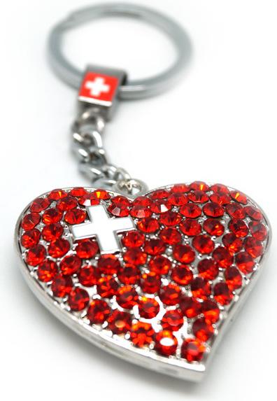 Actual product image TopSpirit Keychain Rhinestone 3D heart