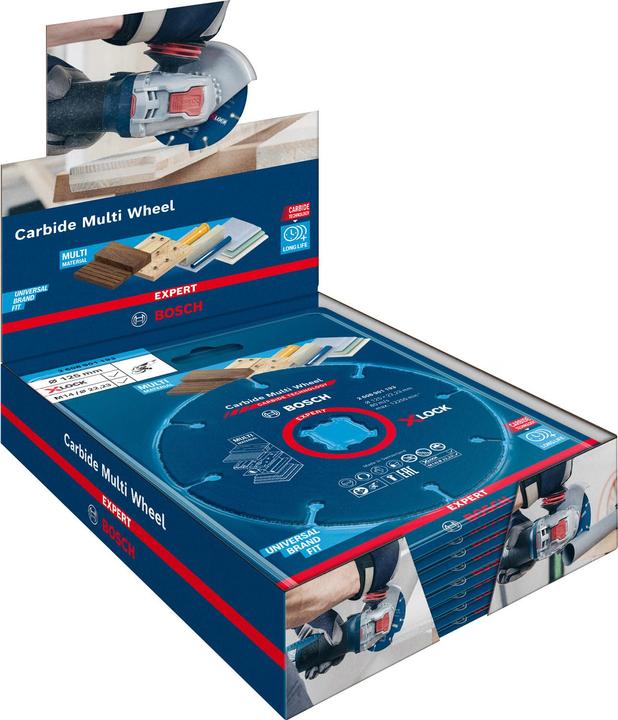 Produktbild Bosch Professional Zubehör EXPERT Carbide Multi Wheel X-LOCK Trennscheibe, 125 mm, 22,23 mm, 10-tlg.