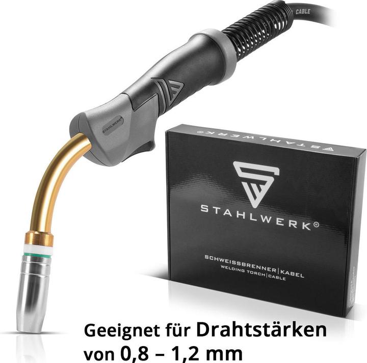 Actual product image Stahlwerk AK25 MB25 welding torch 3 m hose package for MIG MAG welding machines