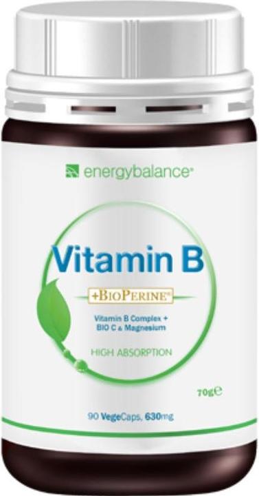 Immagine prodotto Energybalance Vitamina B-Complex più C ad alto assorbimento BioPerine e Magnesio 630mg (90 Pezzo/i, Pillole)