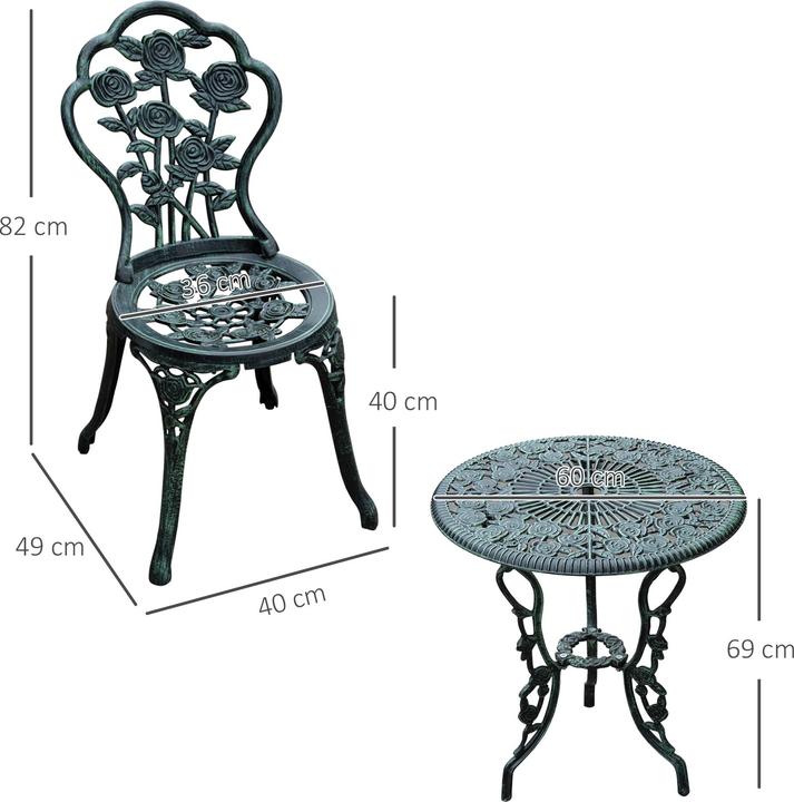 Produktbild Outsunny Bistroset (60 x 69 cm)
