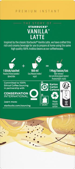 Immagine prodotto Starbucks Latte alla vaniglia (107 g)