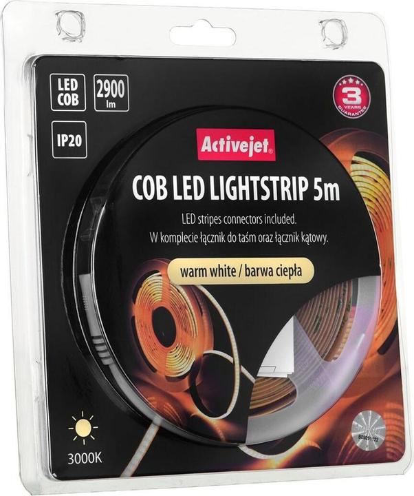 Actual product image Activejet AJE-COB ciep LED strip universal strip light indoor (Warm white, 500 cm, Indoor)