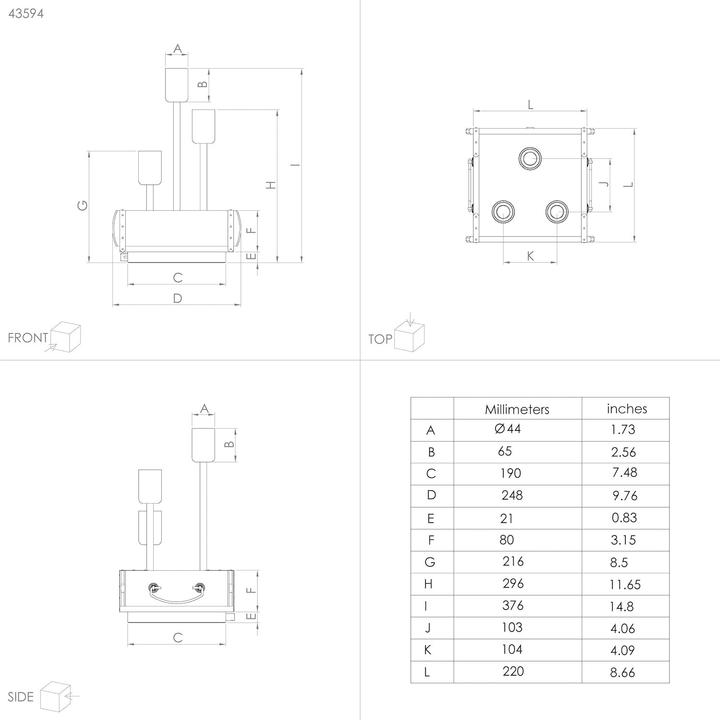 Actual product image EGLO Table lamp WOOTTON 3x E27 Brown / Black (E27)