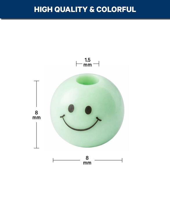 Actual product image I Am Creative Schmuckperlen – Smiley bunt