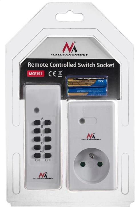 Produktbild Maclean remote control socket, internal, programmable, battery for remote control, MCE151 (1 Zellen)