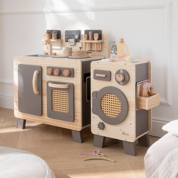 Produktbild Howa Kinderwaschmaschine aus Holz natur taupe 4826