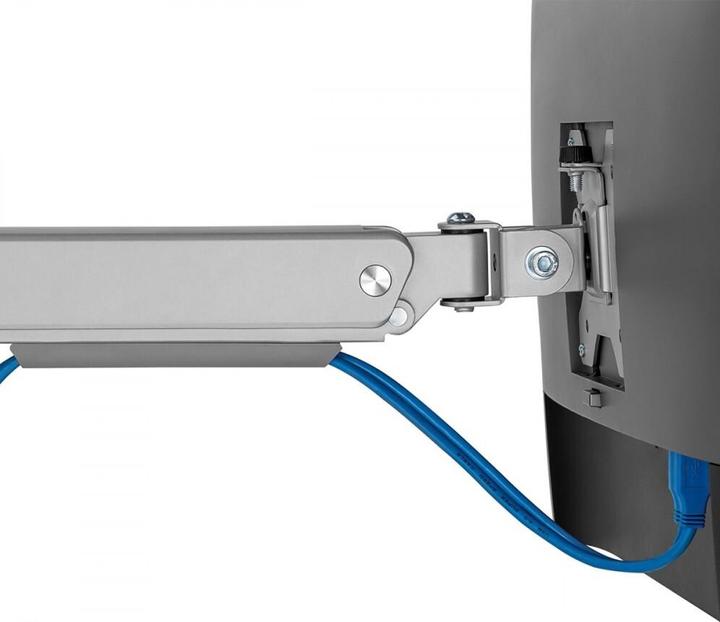 Produktbild Ergo Office Monitorhalter Aluminium mit Gasfeder, Doppelgriff, VESA 75x75 (Tisch, 32.01", 10 kg)