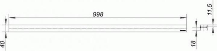 Produktbild Dallmer Abdeckung CERALINE INDIVIDUELL, edelstahl, 1000 mm (1000 mm)