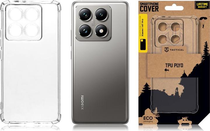 Actual product image Tactical Back panel cover - TPU Plyo Cover for Xiaomi 14T Pro Transparent (Xiaomi 14T Pro)