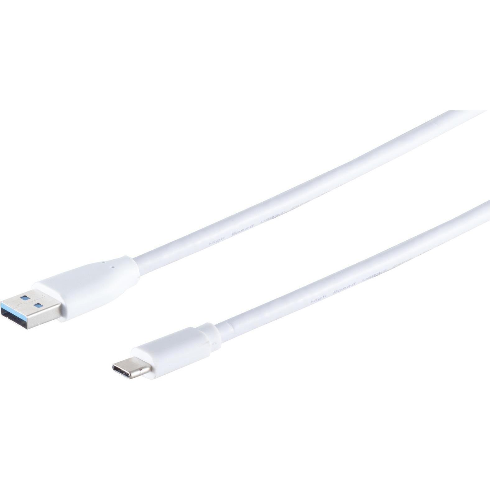 Thumbnail - Shiverpeaks USB Kabel USB A-ST auf USB 3.1 Typ C-ST weiss 1,0m (1 m, USB 3.2 Gen 1), USB Kabel