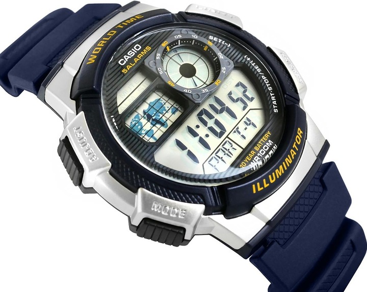Produktbild Casio Mod. WORLD TIME ILLUMINATOR - 5 Alarms, 10 Year battery (Sportuhr, 43 mm)