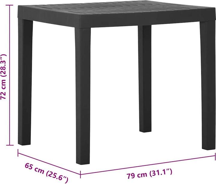 Produktbild vidaXL Gartentisch (79 x 65 x 72 cm)