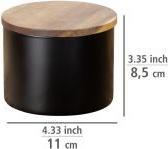 Actual product image Wenko Storage Jar Mio black (0.50 l)