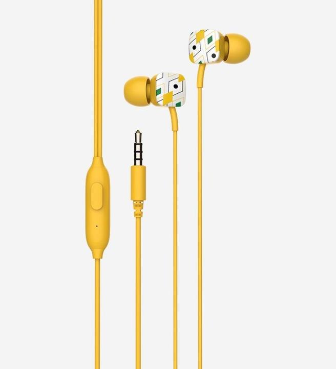 Actual product image SPC Hype Headphones Wired In Ear Calls/Music Yellow (Cable)