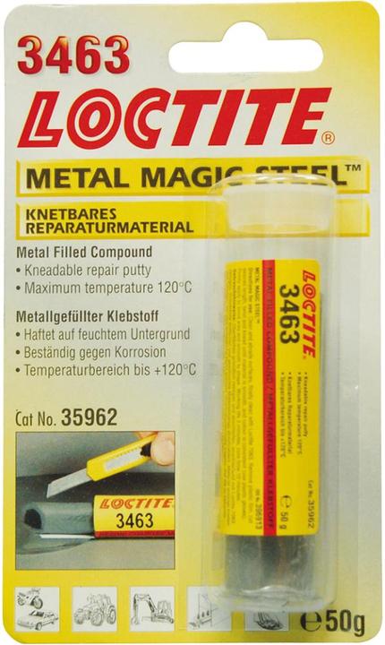 Actual product image Loctite The two-component epoxy is mixed with metal filler 3463