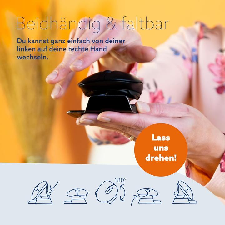 Produktbild R-Go Tools R-Go Maus Twister ergonomisch beidhändig USB u. Bluetooth sw (Kabelgebunden, Kabellos)