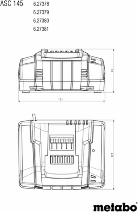 Produktbild Metabo Schnellladegerät ASC 145 (36 V)