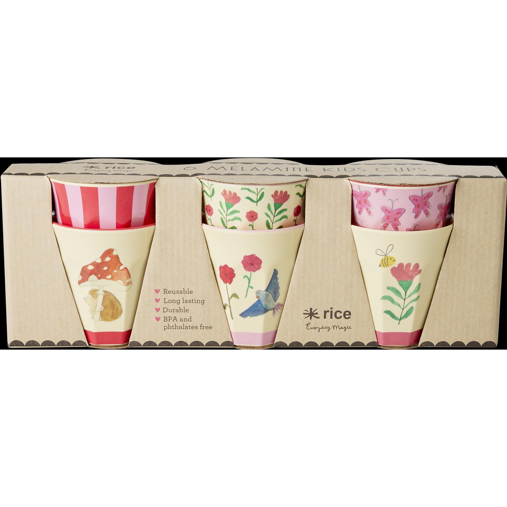 Rice, Kindergeschirr + Kinderbesteck, Melaminbecherset Happy Forest