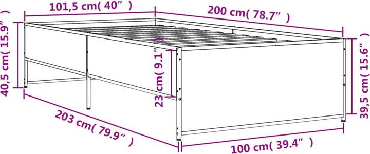 Image du produit vidaXL Bettgestell (100 x 200 cm)