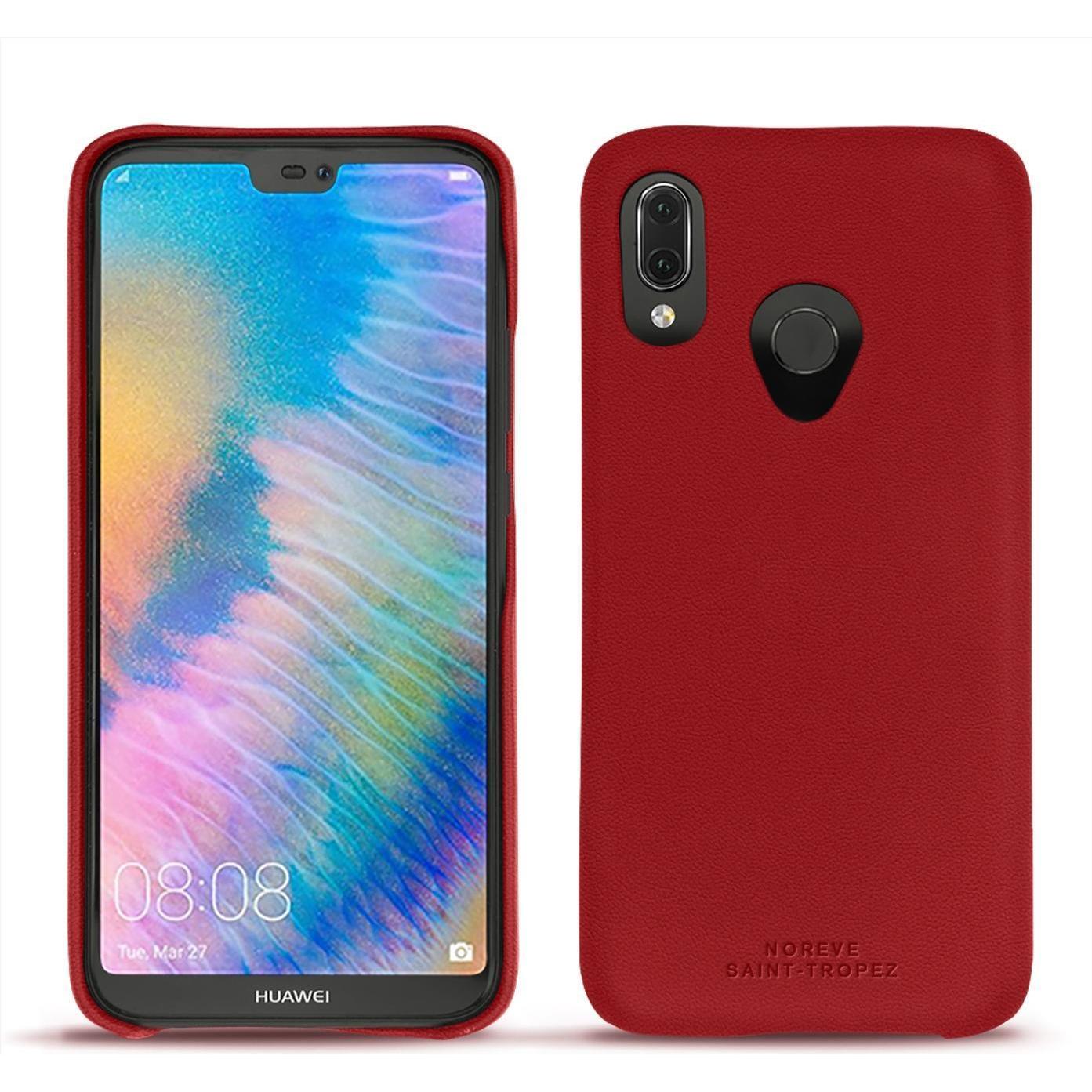 Thumbnail - Noreve Lederschutzhülle (Huawei P20 Lite), Smartphone Hülle, Rot