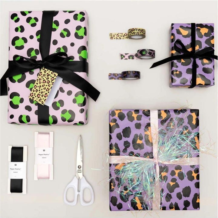 Image du produit Rico Design Papier cadeau Leo 70 x 3 m, violet/orange (Papier cadeau, 1 x)