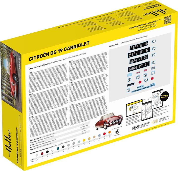 Immagine prodotto Heller KIT DI AVVIAMENTO Citroen DS 19 Cabrio