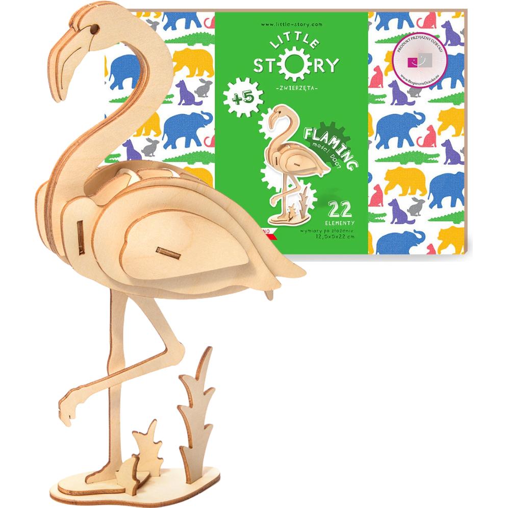 Nice Idea Holzpuzzle Model 3D - Flamingo