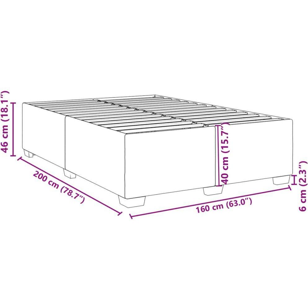 Thumbnail - VidaXL, Bett, Bettgestell Samt (160 x 200 cm)