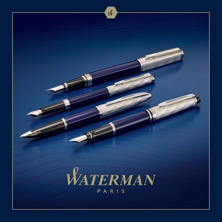 Image du produit Waterman Stylo plume Hémisphère DeLuxe C.C Deep Lacquer F B. (Bleu, Bleu, 1x)