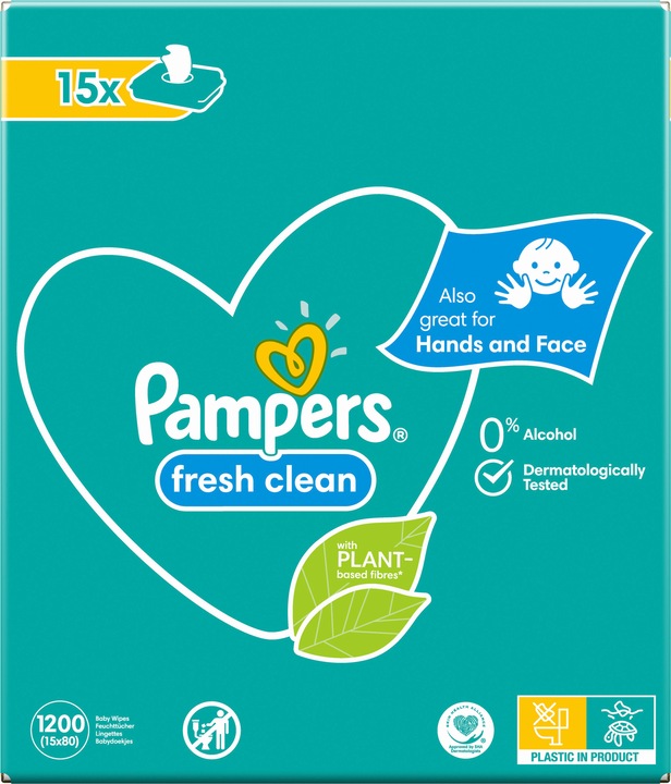 Actual product image Pampers Fresh Clean (1200 Piece)