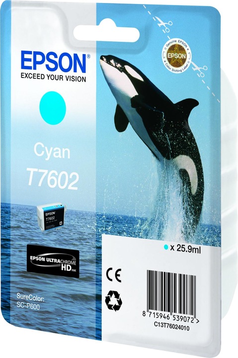 Actual product image Epson T7602, Ultra Chrome HD (C)