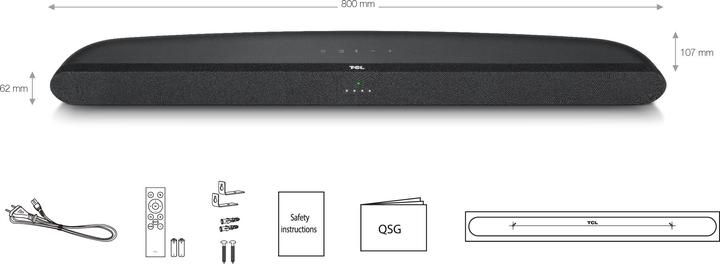 Actual product image TCL TS6100 - 2.0 channel home cinema soundbar (120 W, 2.0 Channel)