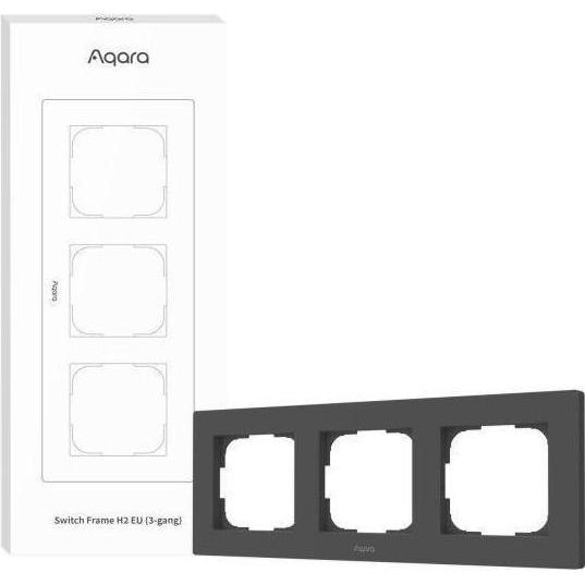 Aqara, Programma di commutazione degli accessori, AQA FE-X02D-G - Switch Frame H2 EU Grey (3-gang)