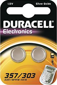 Produktbild Duracell Electronics (2 Stk., SR44 / SR1154 / V303 / V357 / V13GS / V76PX / 303 / 357 / SG13, 170 mAh)