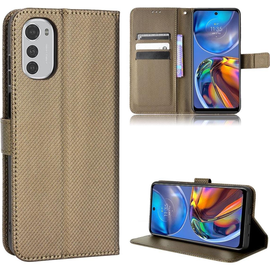 König Design Hülle Handy Schutz für Motorola Moto E32 Case Cover Tasche Etui Wallet Bumper (Motorola Moto E32), Smartpho...