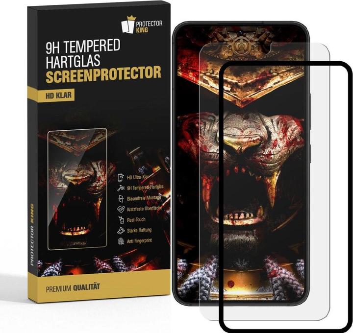Produktbild Protectorking 1x echtes Tempered 9H Panzerhartglas 3D KLAR (1 Stück, Huawei P8)