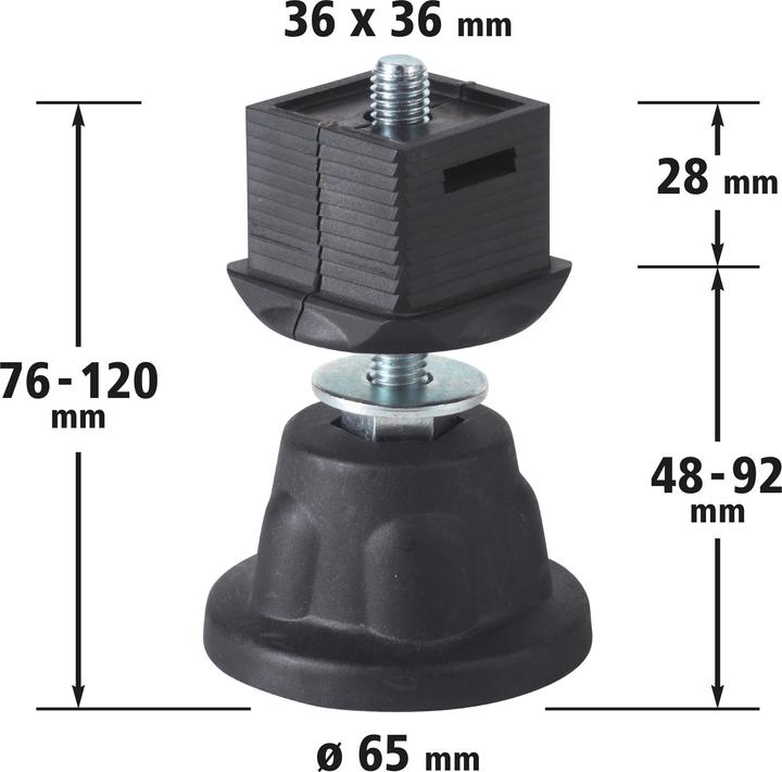 Actual product image wolfcraft 1 foot height-adjustable (Plastic)