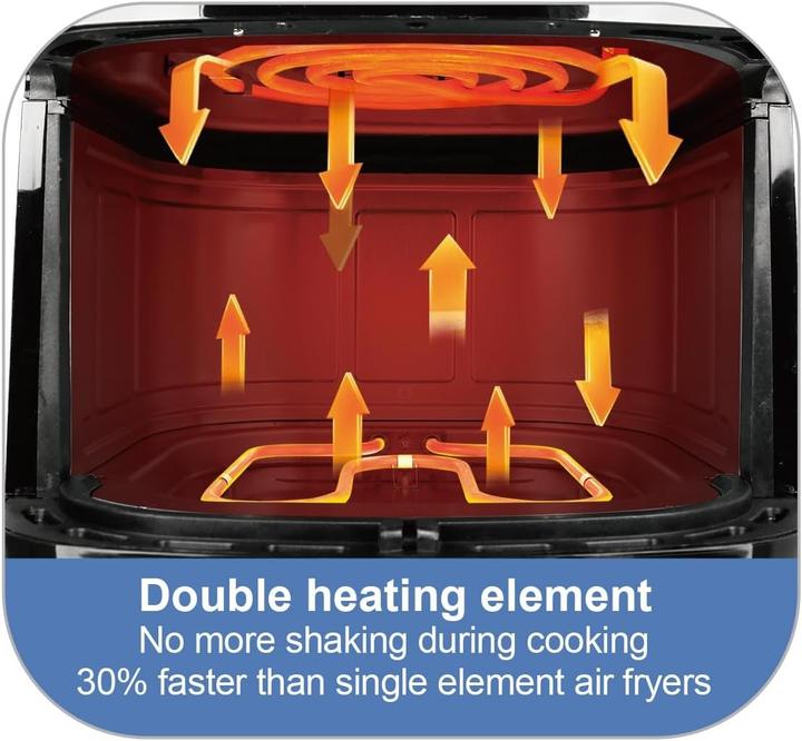 Produktbild Emerio AF-131797.1 Heissluft-Fritteuse 5 l 2000 W BPA-frei, Timerfunktion Schwarz