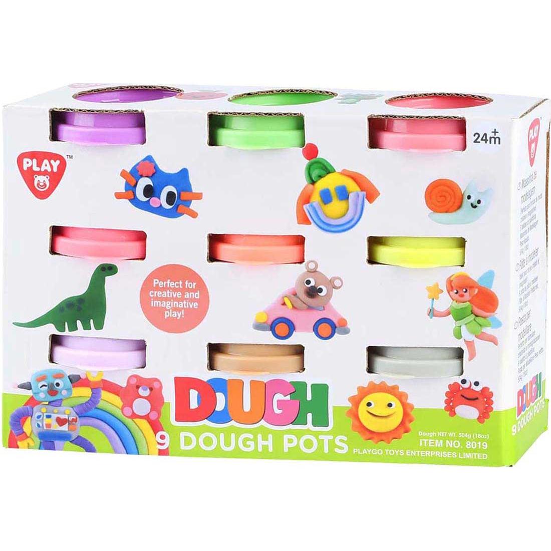 PlayGo Knete-Set, 9 Neonfarben - 9 x 56 g (65836839)