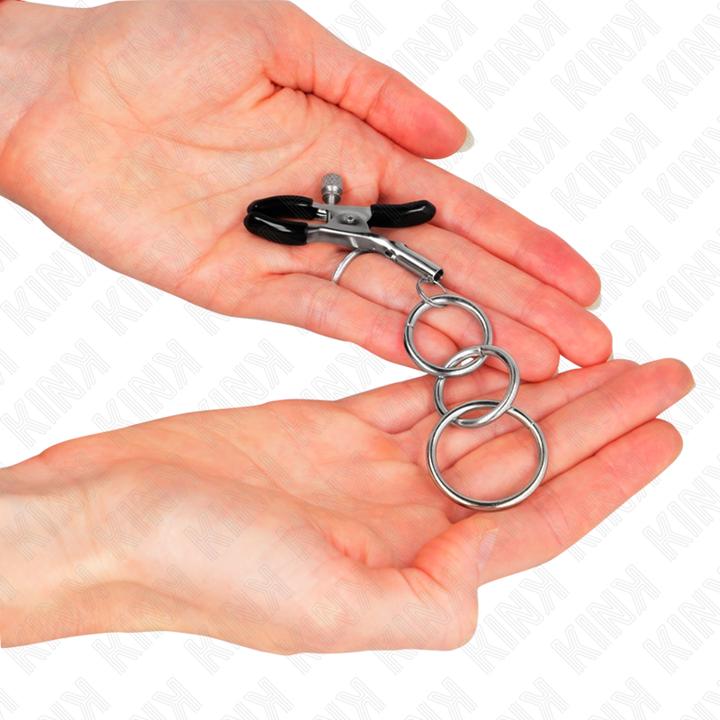 Actual product image Pipedream 3 O-ring nipple clamp 6 Cm