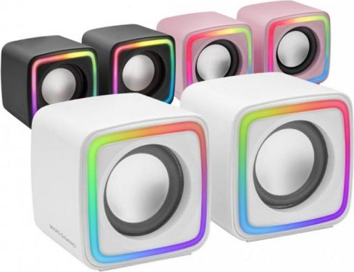 Produktbild Mars Gaming Enceintes MSCube RGB (Blanc)