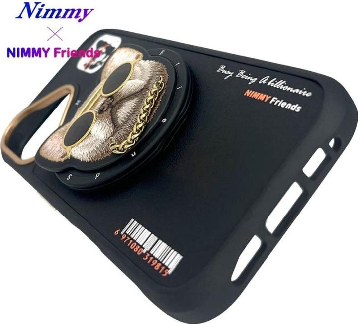 Produktbild Audi Nimmy Glasses Cool Dog MagSafe case for iPhone 16 black (Apple iPhone 16)