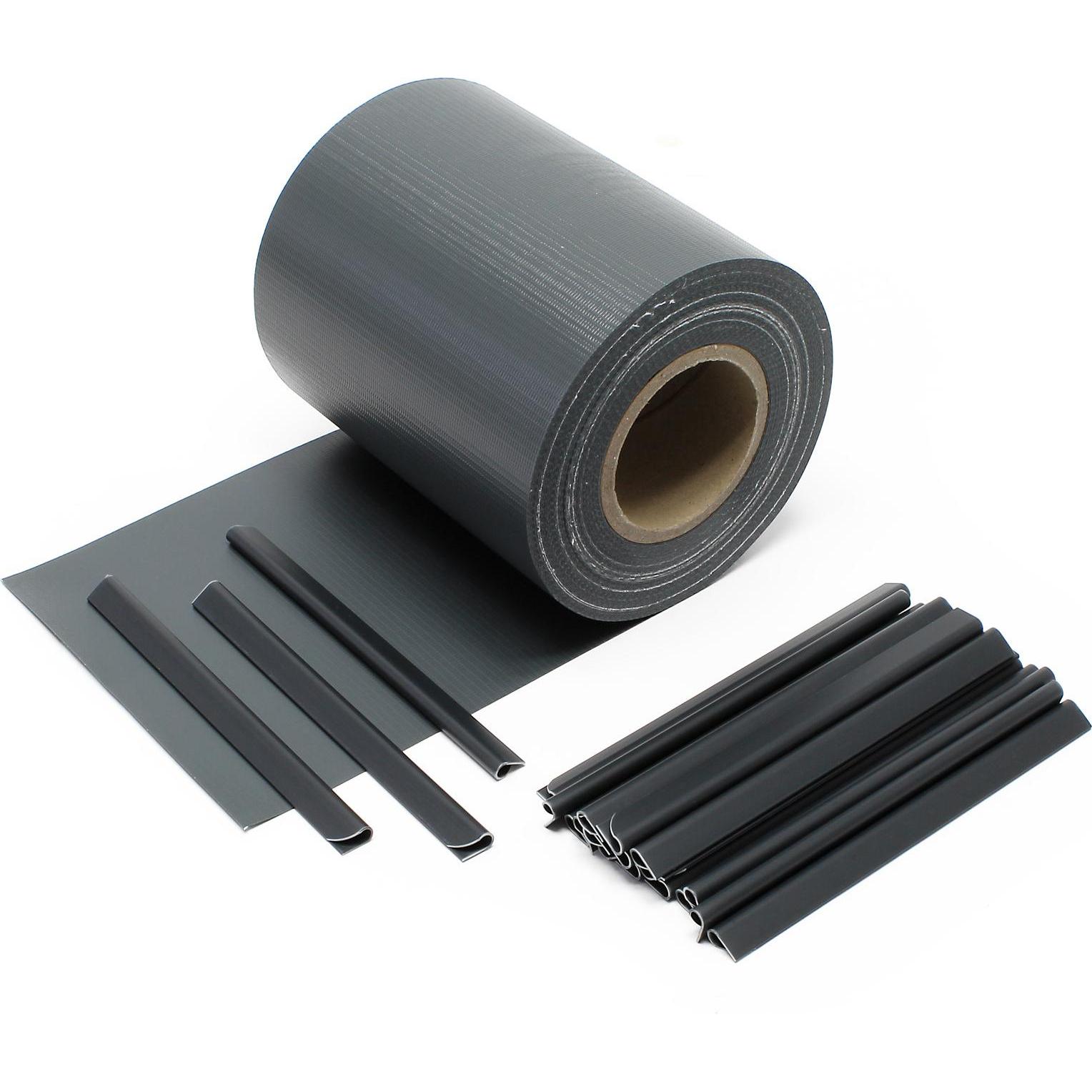 Wiltec, Sichtschutz, Sichtschutz Streifen 35mx19cm PVC 650g/m² 20 Clips Zaunfolie (3500 cm)